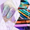 Iridescent Nail Art Stickers 10 Rolls Laser Glass Nail Foils Hot Transfer Decals  DIY Manicure