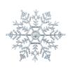 6/12pcs Christmas Snowflakes Decorations Silver Glitter Artificial Plastic Fake Snowflake Xmas Tree Ornaments Pendant Navidad