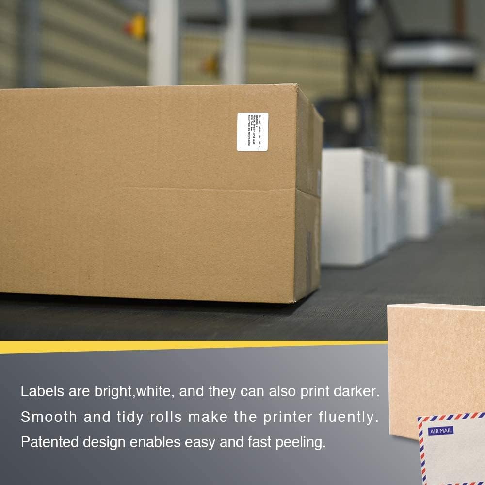 BETCKEY - 1.25" X 1" (32 Mm X 25 Mm) Barcode & Address Labels Compatible with Zebra & More Label Printer,Premium Adhesive & Perforated [10 Rolls,