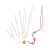 Stainless Steel 5Pcs Opening Curved Beading Needles Tools Pins for Bead Threading String Cord Easy DIY Jewelry Findings Making