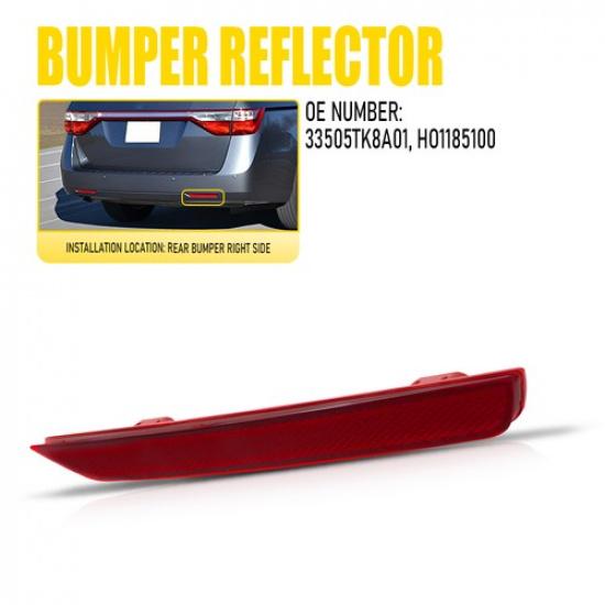 Passenger Side Rear Bumper Reflector Light Fit For Honda Odyssey SE 2014-2017 EV