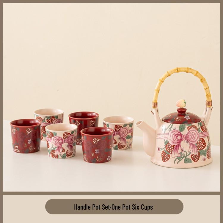 Elegant Tea Set: Teapot & Teacups for Weddings, Bridesmaids, Engagements, Birthdays, or Housewarmings
