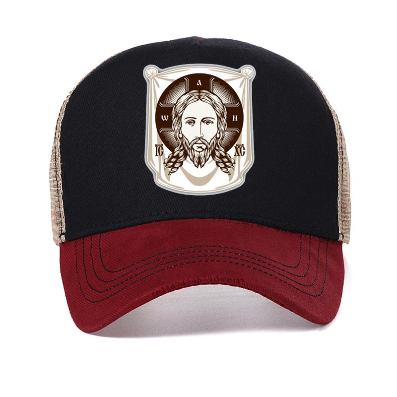 

Face Of Jesus Orthodox Church Icon Religion printing Baseball Cap Unisex Women Christianity hat Adjustable cool Mesh Trucker hats Adjustable