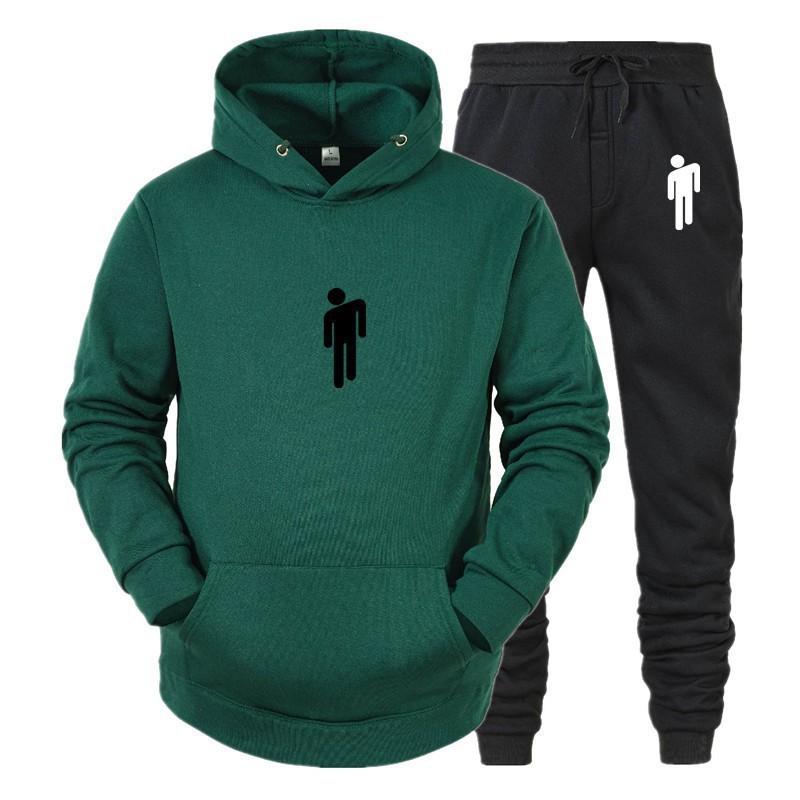 Hot Search Men's Women's Loose Hoodie Set Printed Couple Fashion