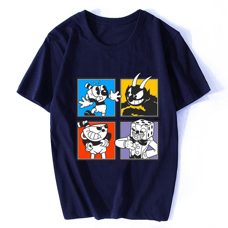 

Футболки унисекс с персонажами Cuphead, одежда, футболки, футболка на заказ, летняя хлопковая футболка с короткими рукавами, уличная одежда S