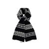 Women's Snowflake Double-Sided Knitted Scarf - Thick, Warm Vintage Shawl for Autumn/Winter In Korean Style