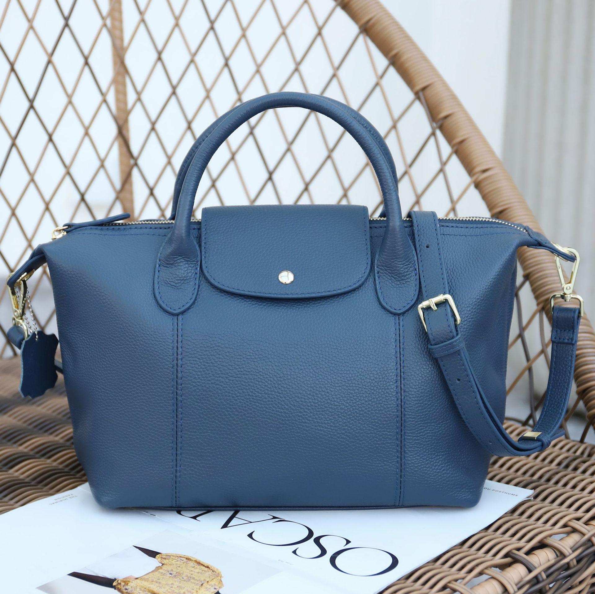 Women s Genuine Leather Tote: 2025 New Arrival, Large Capacity, Casual Shoulder & Crossbody Boston Bag 38x15x20CM