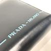 Prada 2ML317 Logo City Sports Zip Around Long Wallet Leather Black/blue