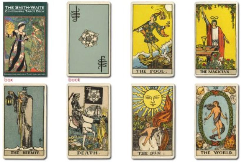 Nichiyu Tarot 78 Waite Fortune Telling Centennial Tarot 1909 Rider Edition is brought back to life in modern Includes Japanese booklet Deck, Cards,