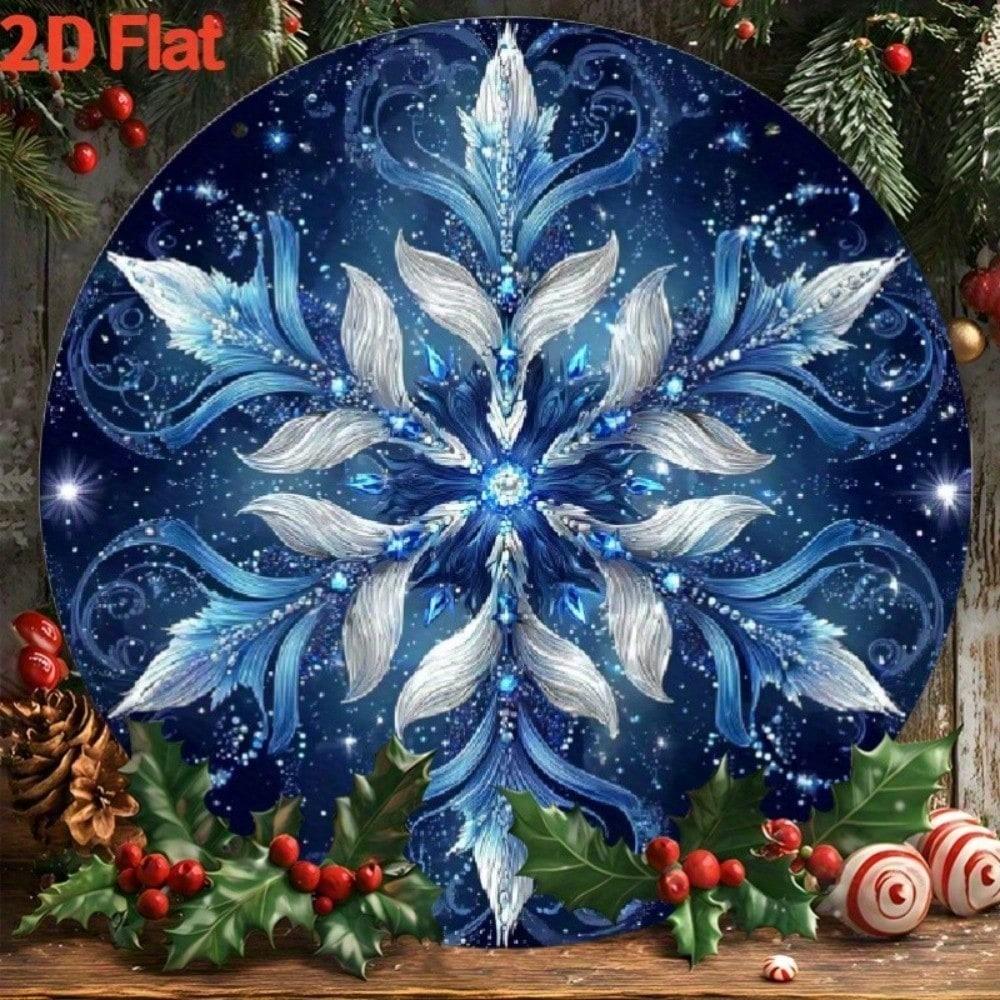 

Vintage Blue Snowflake Metal Wall Sign 8x10 Inch Retro Winter Home Decor Indoor Outdoor 20x20 різнокольоровий