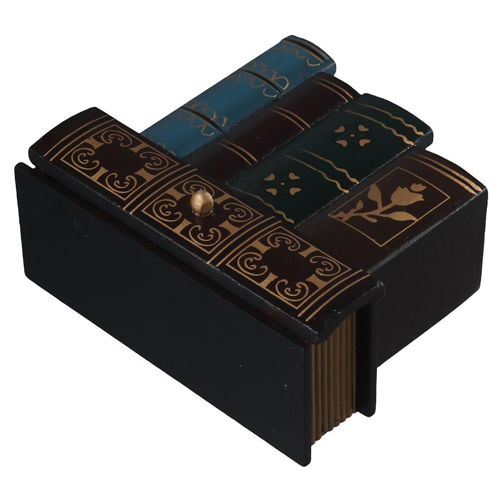 

Деревянный настольный органайзер для ручек в стиле ретро, ​​коричневый поддельный книжный библиотека, дизайн книг, винтажный держатель для ручек для офиса