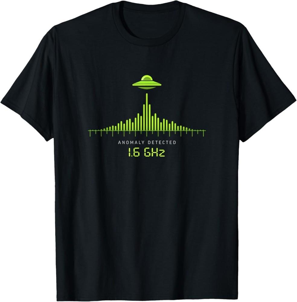 UFO Alien Communication Signal Anomaly Detected 1.6 GHz SETI T-Shirt L