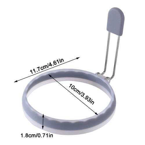 Gevrkjenp Fried Egg Ring, Fried Egg Cooker Ring - Silicone Egg Cooker Ring, 4-Inch Sandwich Mold - Pancake Mold, Food Grade Kitchen Cooking Gadget for
