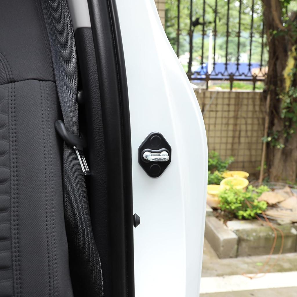 LLKUANG Car Door Lock Latches Cover Protector Compatible with Toyota Tundra 2022 2023 2024 Accessories ABS Car Door Lock Decorations