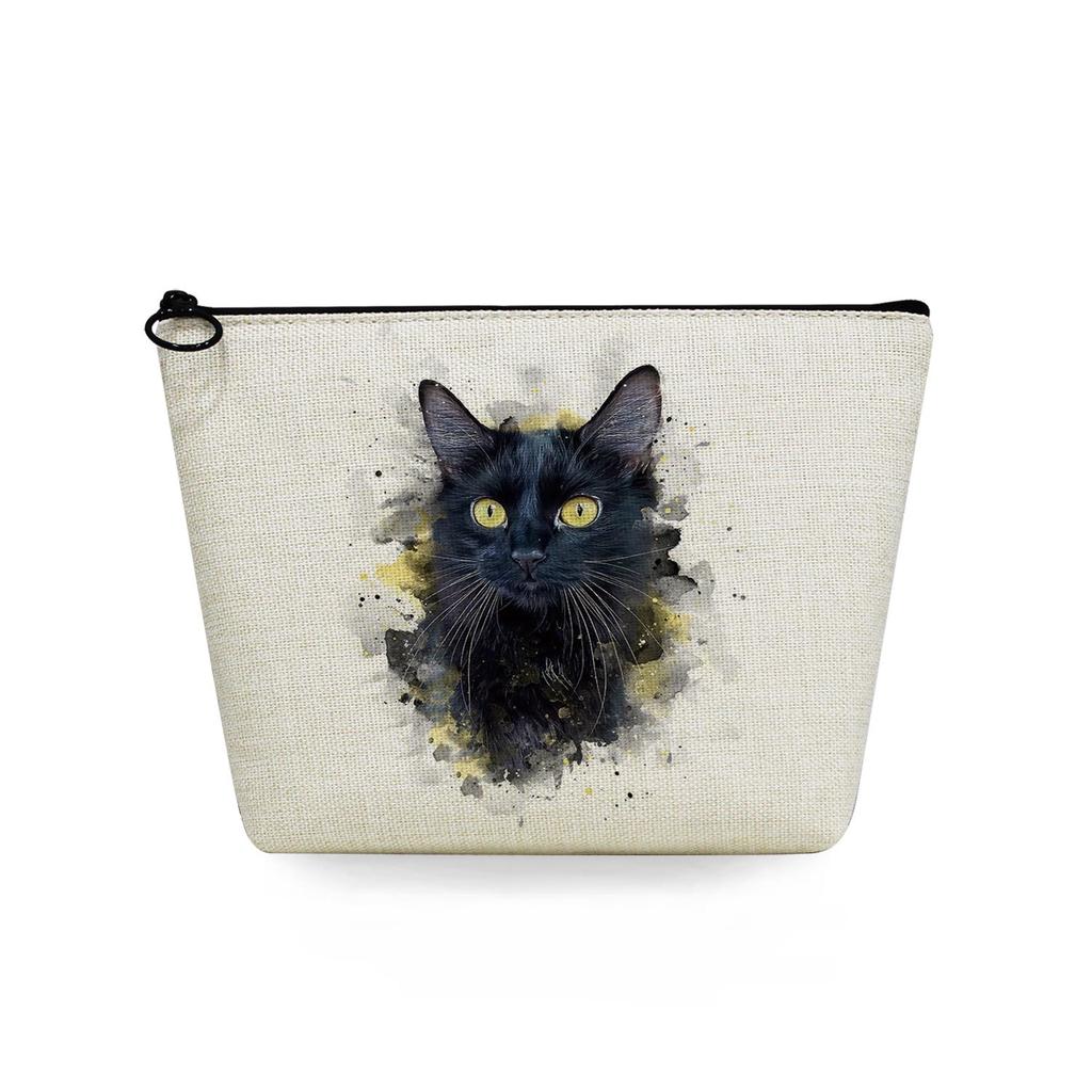 Women Cat Print Cosmetic Bag Toiletries Organize Travel Storage Case 6744