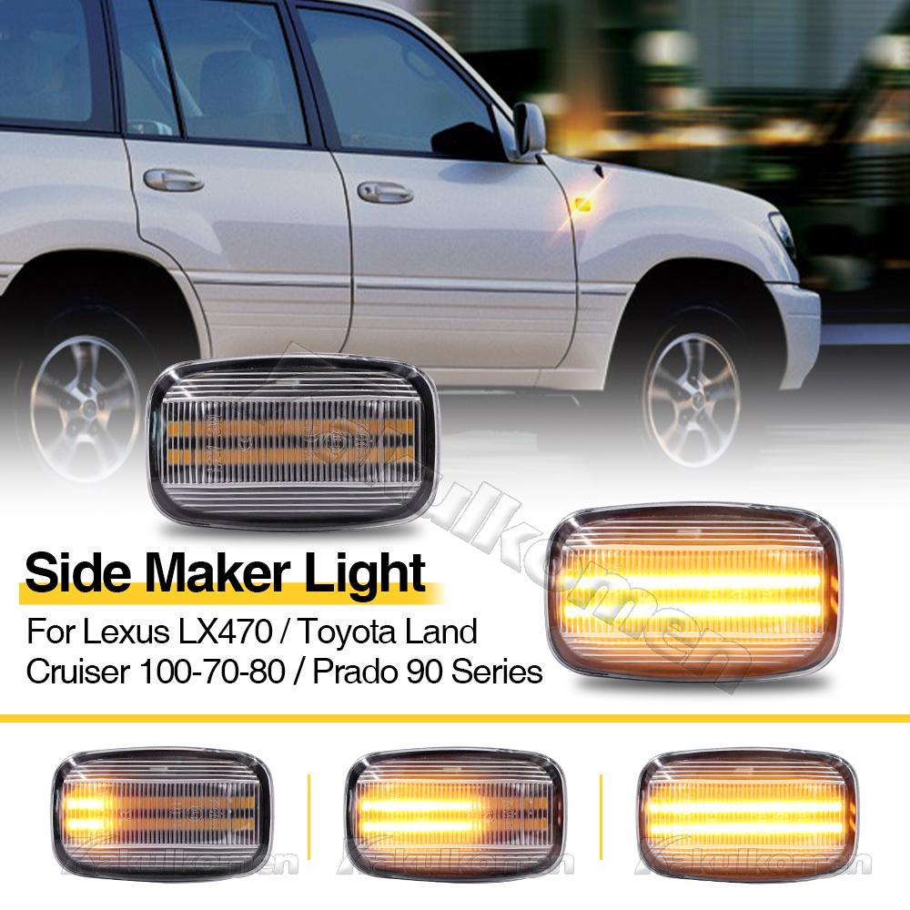 Turn Signal Lamp For Toyota Land Cruiser 100/70/80 Prado 90 Series FJ Cruiser For Lexus LX470 Dynamic Led Side Marker LightsTurn Signal 2