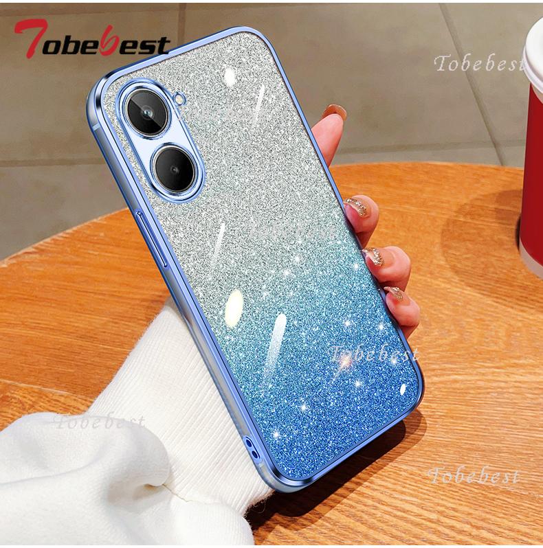 Pentru OPPO Realme 10 11 12 13 14 Pro Plus Husă Silicon Moale Sclipici Strălucitor Acoperire Placată