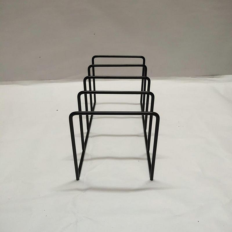 Metal Record Rack Black Iron Vinyl Record Stand File Organizer Bookshelf Newspaper Holder Bills And Mail Organizer Rack