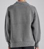 Beoteunseoul Wool Blend Heavy Open Collar Knit (Gray)
