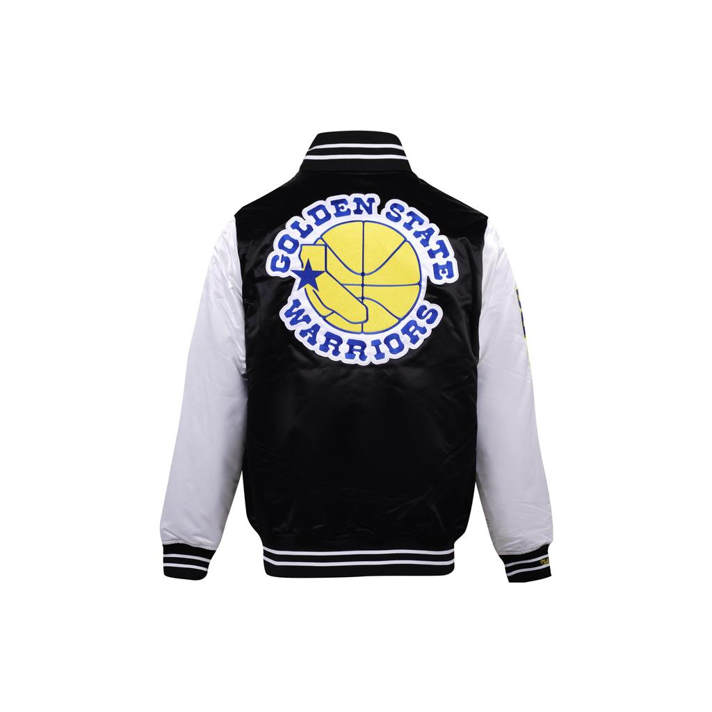 Mitchell Ness Baseball Jacket Unisex Warrior Black White OJBF4854-GSWYYPPPBKWH