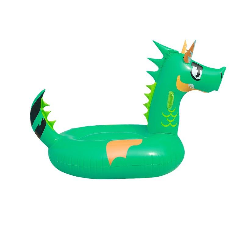 

Adult And Childrens Cartoon Green Dinosaur Thickened Pvc Float Ring Swimming