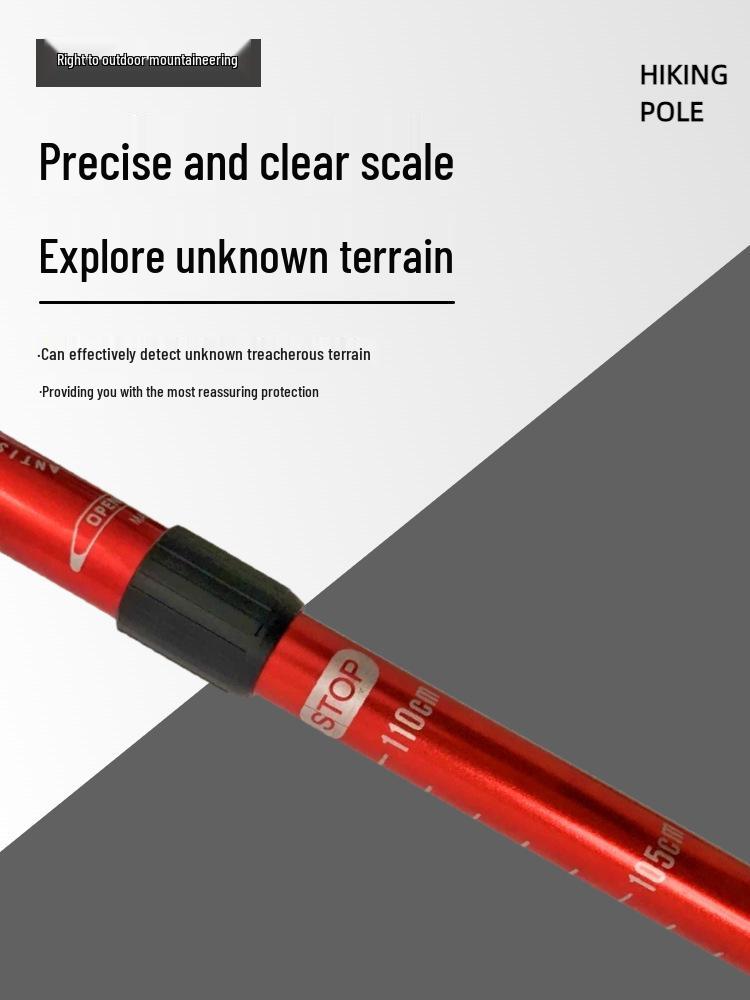Telescopic Non-Slip Aluminum Alloy Hiking Poles for Seniors - Anti-Fall Walking Sticks