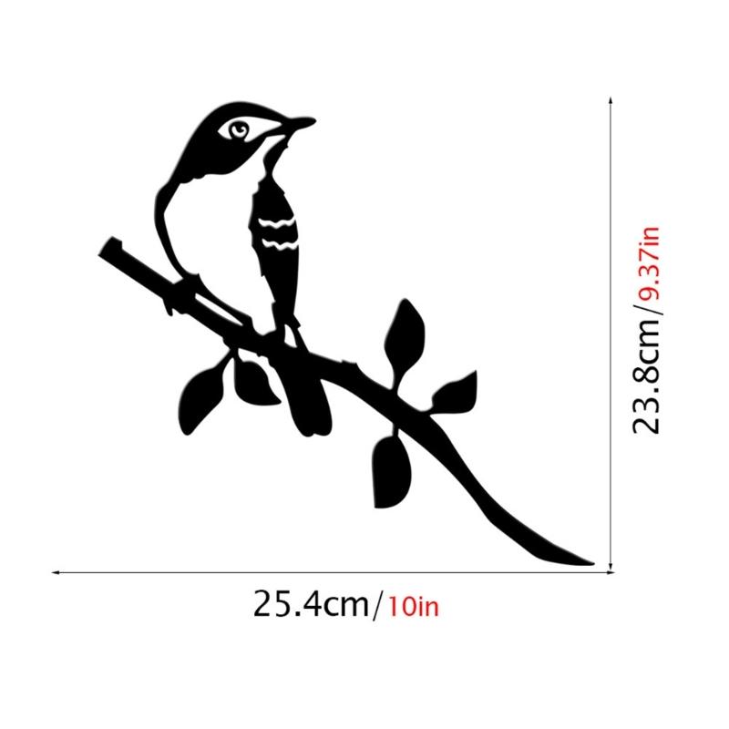 Metal Bird Stake Outdoor Garden Bird Statue Decorative Metal Animal Silhouettes for Tree Garden Decorative Bird Ornament