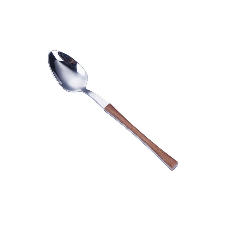 

430 stainless steel knife and fork spoon small waist wooden handle western tableware set Portuguese tableware steak knife and fork