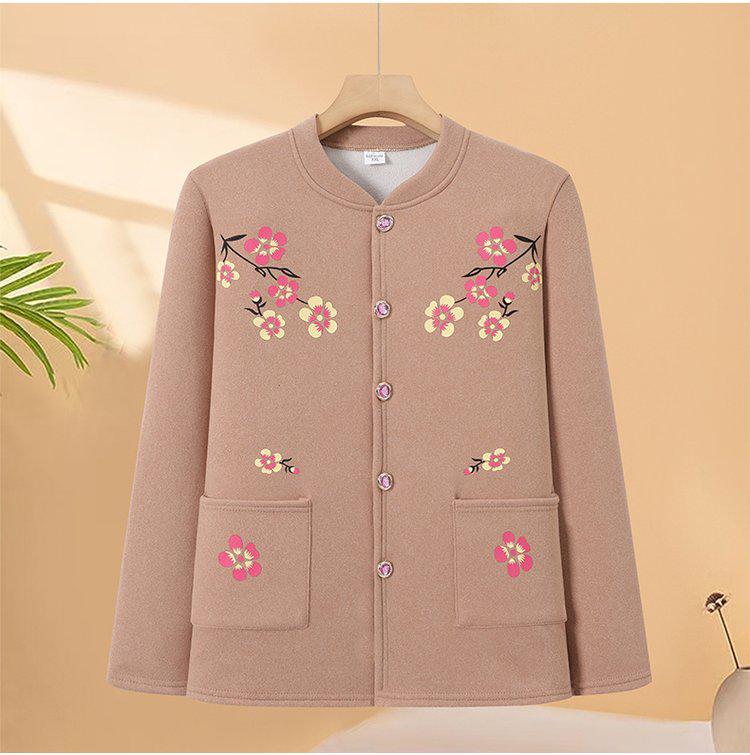 Gemütliches Zweiteiler-Set aus Samt: Strickjacke & Hose für Frauen mittleren Alters & Senioren – Lockere, bequeme Homewear für Oma