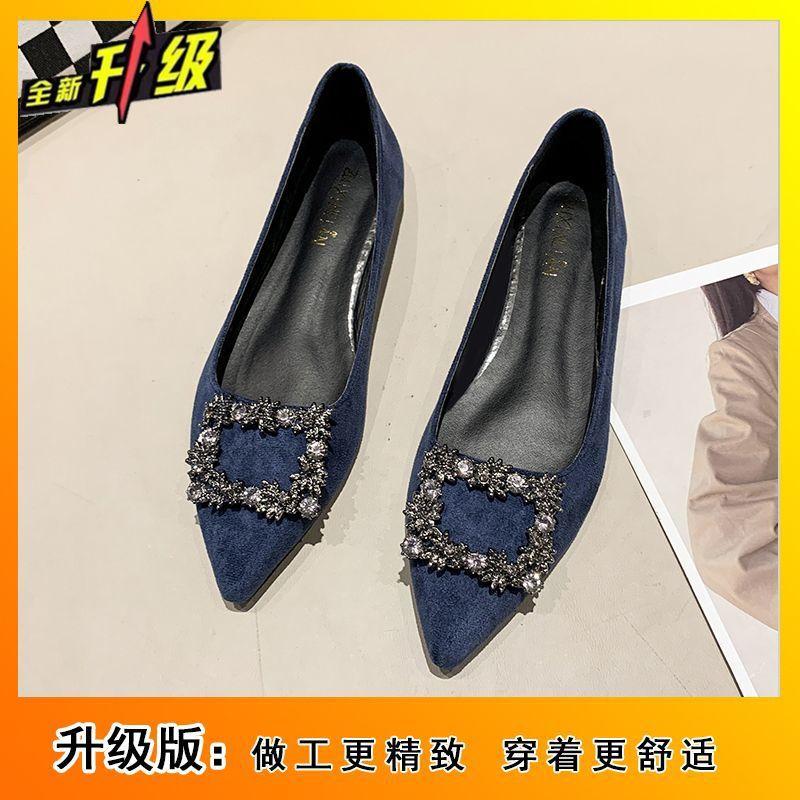 Pointed soft-soled single shoes spring and summer 2025 new Xiaoxiang versatile flat shoes women