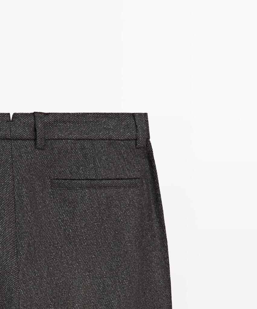 Masimodutti Wool Blend Twill Pants