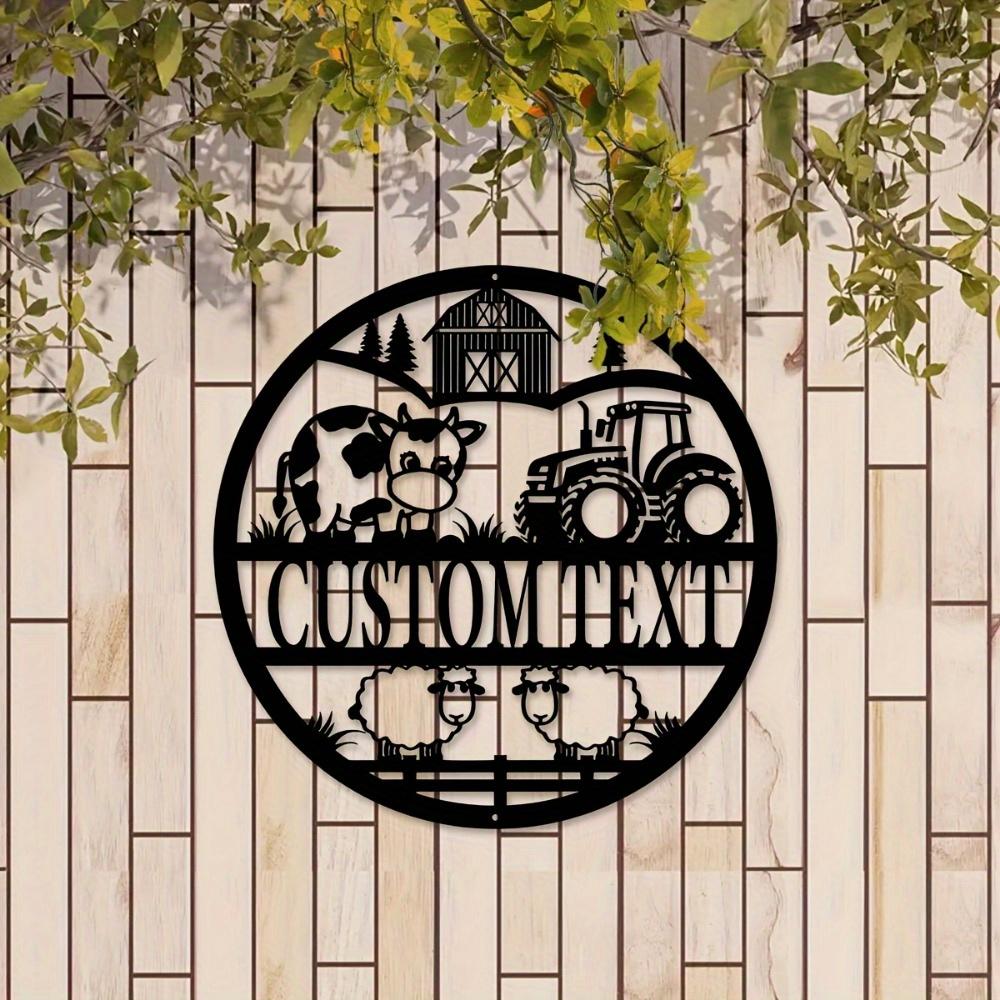 Custom Metal Sign Personalized Farmhouse Wall Art Family Name House Number Home Decor