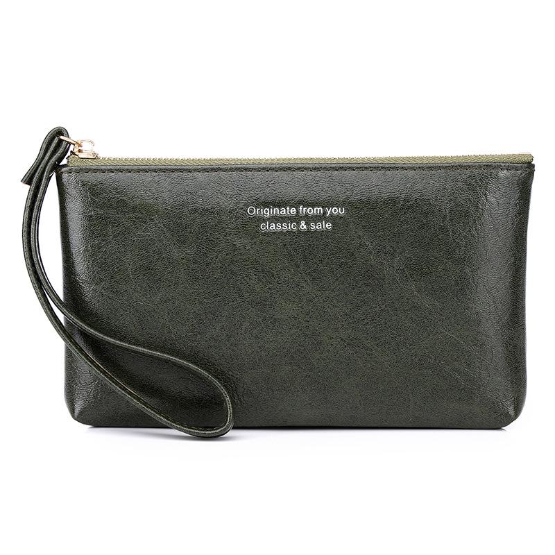 IELGY Portefeuille pour femme, pochette de rangement à fermeture éclair de grande capacité