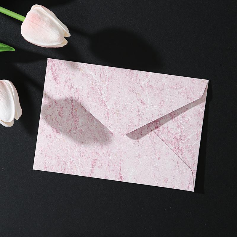 5pcs Gilded Shadow Envelope Channel Style Texture Envelope  For Handwritten Love Letter Birthday Greeting Card Invitation