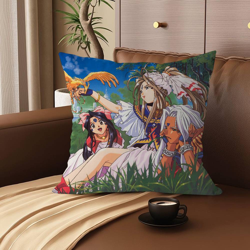 Ah My Goddess Cartoon Animation Decorative Room Aesthetics Pillow Case Home Decor Bedroom Sofa Bed Couch Pillow Cover 45x45