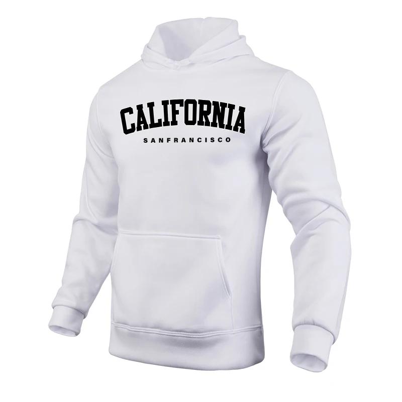 Kalifornien Mode Hoodie für Herren Urban Casual Kapuzenpullover Langarm Pullover Herren Ganzjährig Täglich Sport Sweatshirt Herrenbekleidung