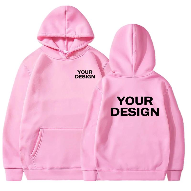 Custom Prints Men's Women's Hoodies Loose Casual Wear Solid Color Hoodies Long Sleeve Hooded Personality Streetwear Sweatshirts