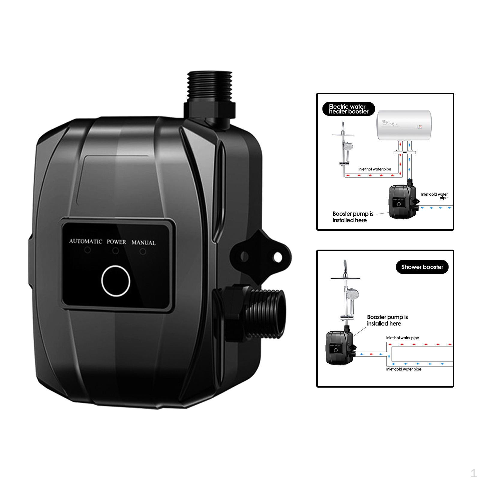 

Water Pressure Booster Pump Pressurizing for Shower Heater Boost White чорний