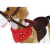 Interactive Rocking Horse Neighs Wagging Tail Cowboy Scarf Beige and White