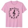 Treble Clef Music Notes Unisexs TShirt Ladies Tee Graphic Unisex Top