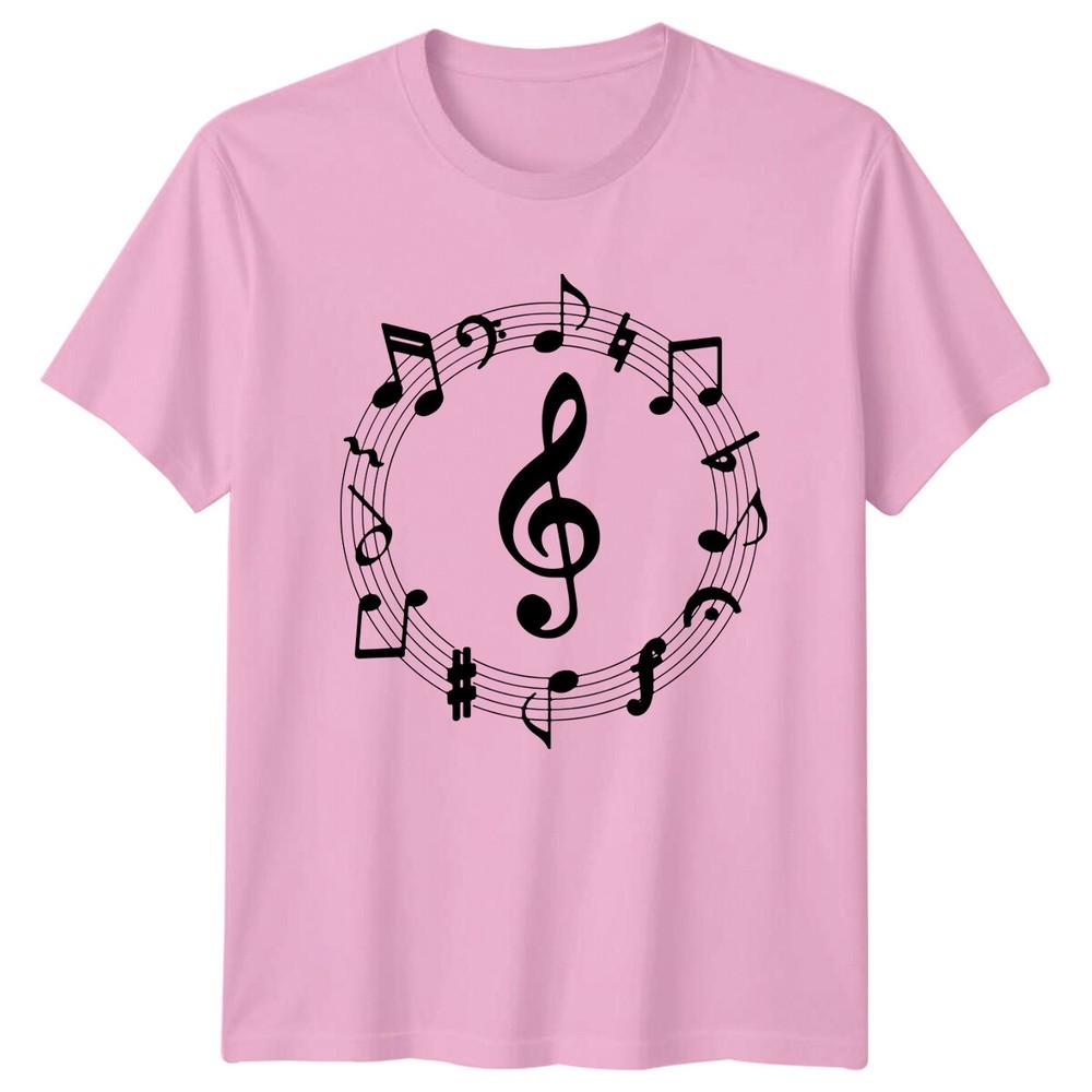 Treble Clef Music Notes Unisexs TShirt Ladies Tee Graphic Unisex Top