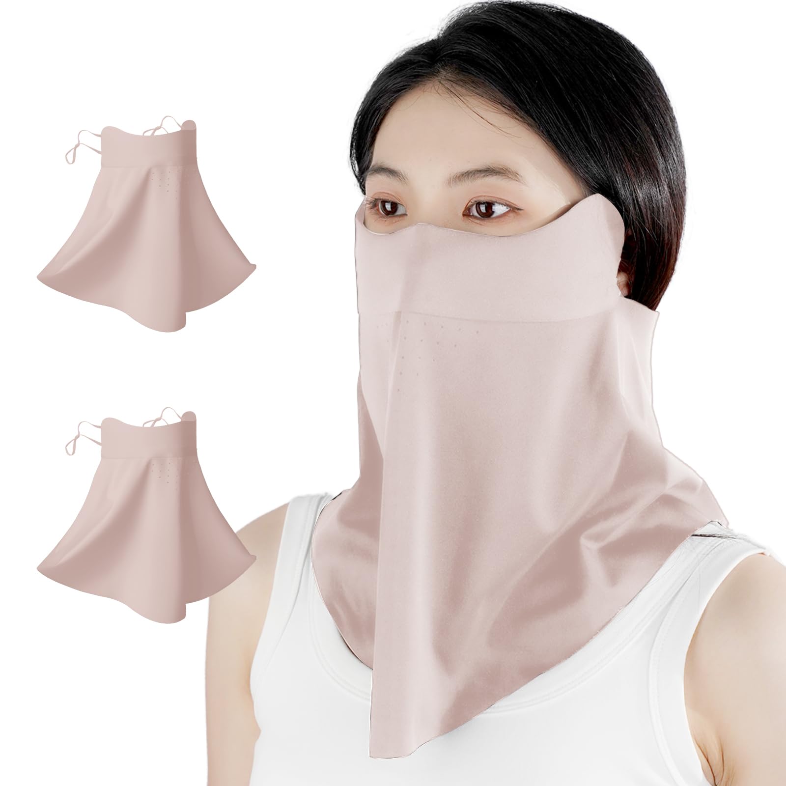 

COMEDYKING 2025 Summer Sun Protection Face Cover [Industry s Highest Quality UV Protection 99%] 3D Longish рожевий