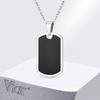 Vnox Dog Tag Military Pendant Necklace for Men Boys, Stainless Steel Waterproof O-chain Collar, 19.7x33.5mm Casual Jewelry Gifts