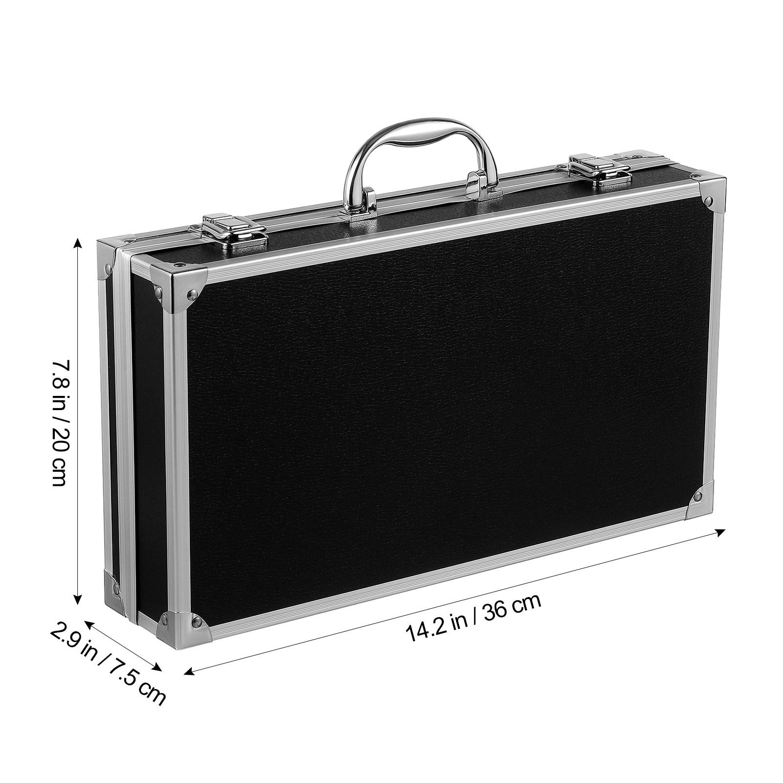 Aluminum Alloy Portable Large Tool Box Medicine Storage Case Multipurpose Carrying Suitcase Tools Box Aluminum Case чёрный