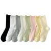 Xiaohongshu Same Style Of Socks For Women'S Summer Ice Socks Mesh Thin Solid Color Breathable Stack Socks Long Tube Confinement Socks