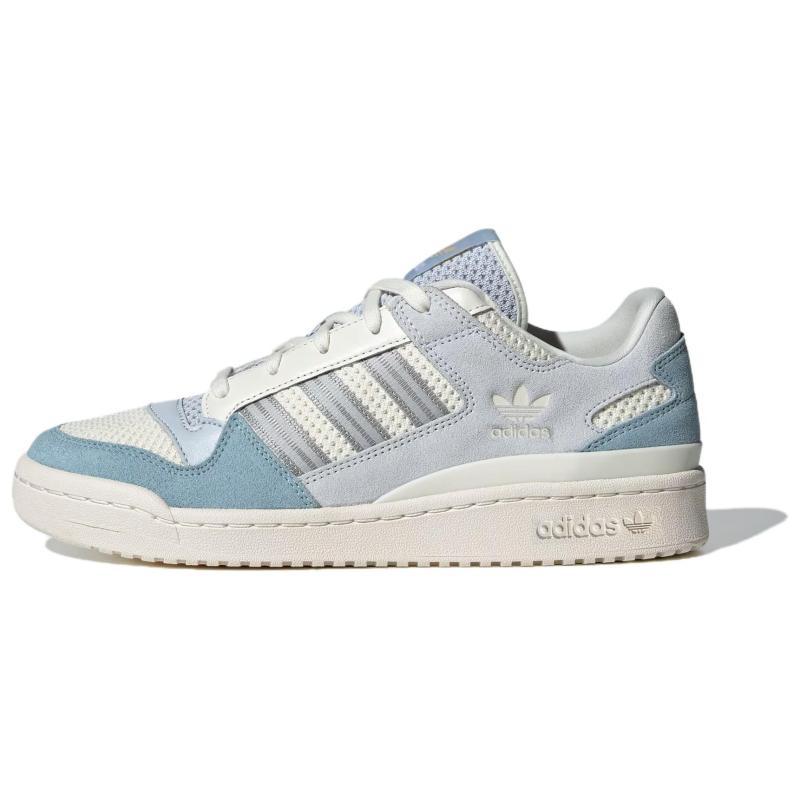 Adidas Originals FORUM Abrasion Resistant Low Top Running Shoes Unisex Blue White Sneakers JP5892