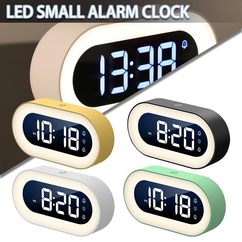 

PDTO Маленький светодиодный цифровой будильник Ночная атмосфера Свет для спальни Прикроватный столик