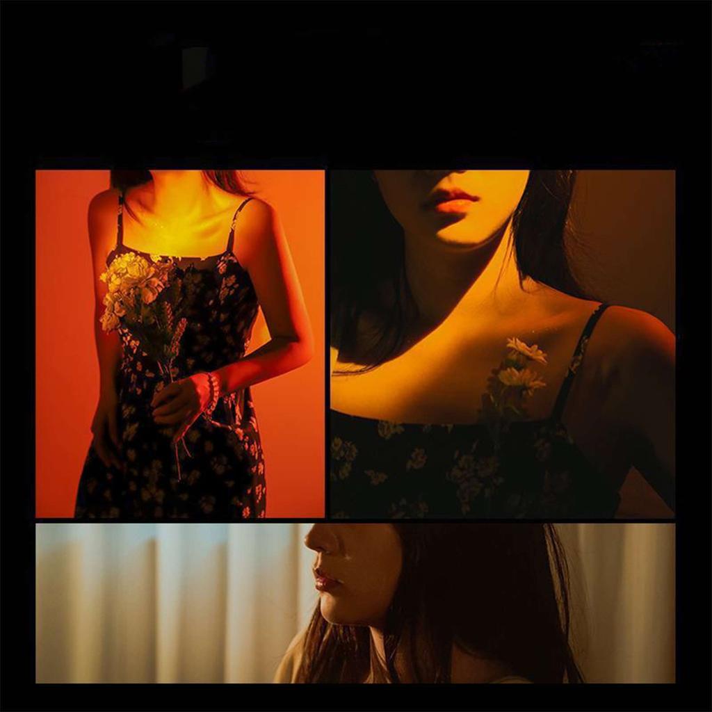 Photographer's flashlight lighting for creating atmosphere in photos; wedding four-color photography.