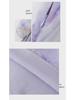 Plus Size Women's Purple Blue Chiffon Tea-Length Dress - Slimming & Flattering, Autumn 2023 Collection