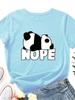 Cute Nope Panda Print T Shirt WoUnisex Short Sleeve O Neck Loose Tshirt Summer WoUnisex Causal Tee Shirt Tops Camisetas Mujer